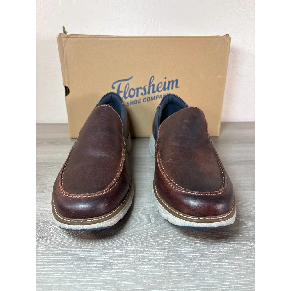 Florsheim Frenzi Venetian Brown Leather Men's Shoes Size‎ 11.5 EU 44.5- NIB